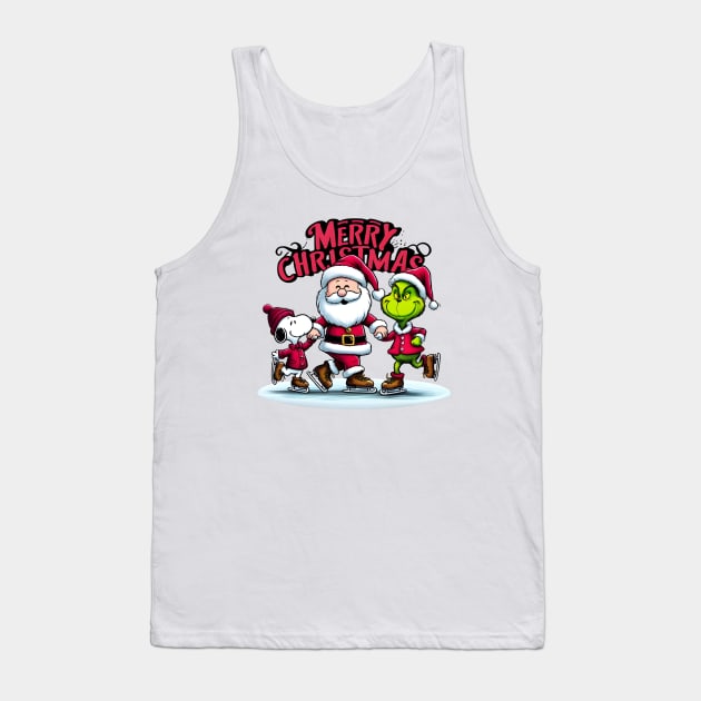 Festive Cartoon Delights: Elevate Your Holidays with Cheerful Animation and Whimsical Characters! Tank Top by insaneLEDP